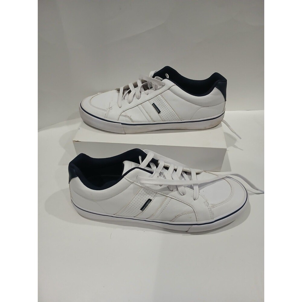 Dockers White Navy Casual Sneakers Men’s Size 11 Lace Up Low Top Shoes